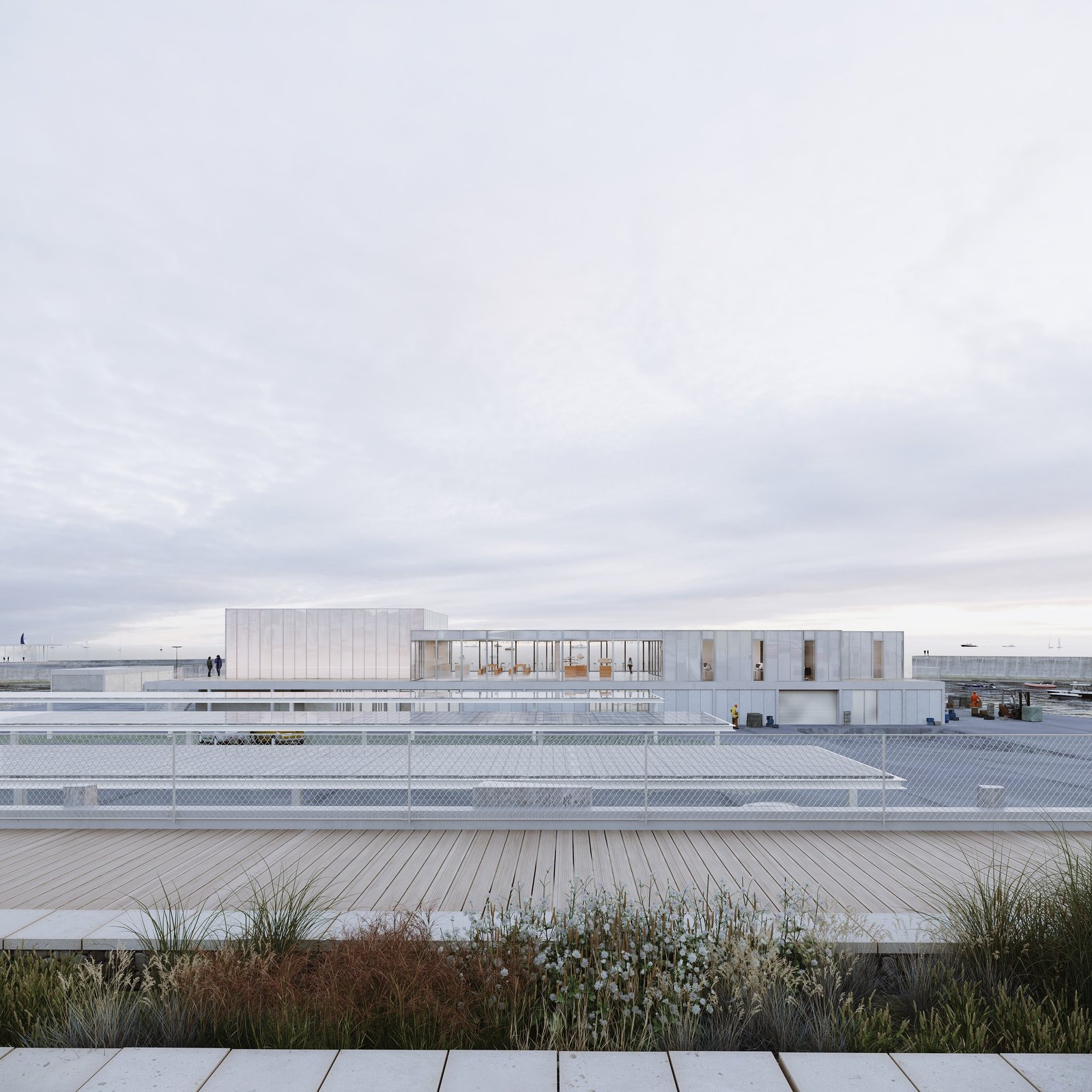 Anthracite Architecture, Quiberon — Criée Municipale — visualisation architecturale par Victor Deplus