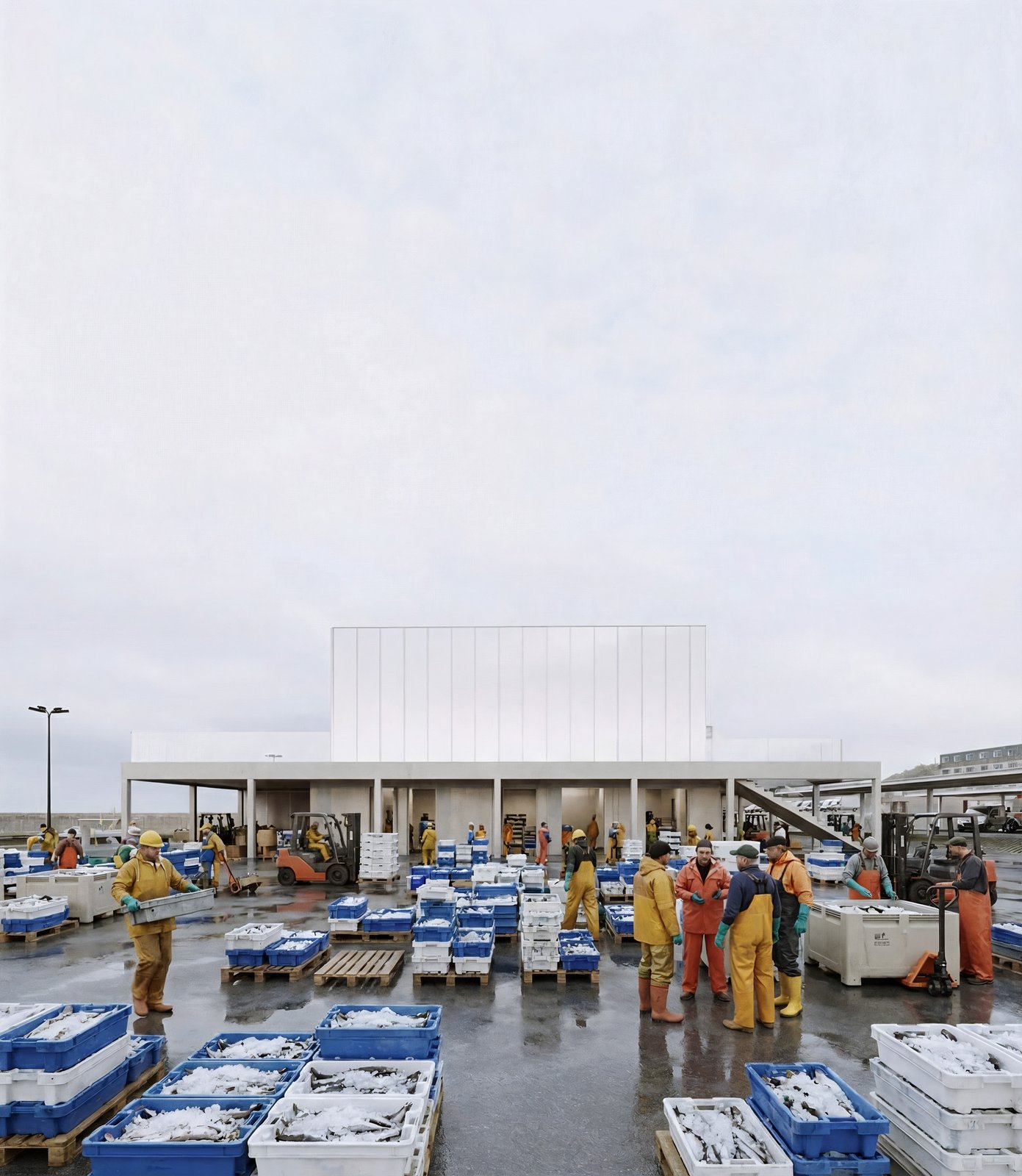 Anthracite Architecture, Quiberon — Criée Municipale — visualisation architecturale par Victor Deplus